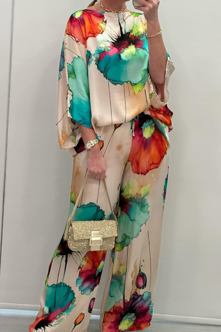 Stylisches Damen-Loungewear-Set mit Print-Muster