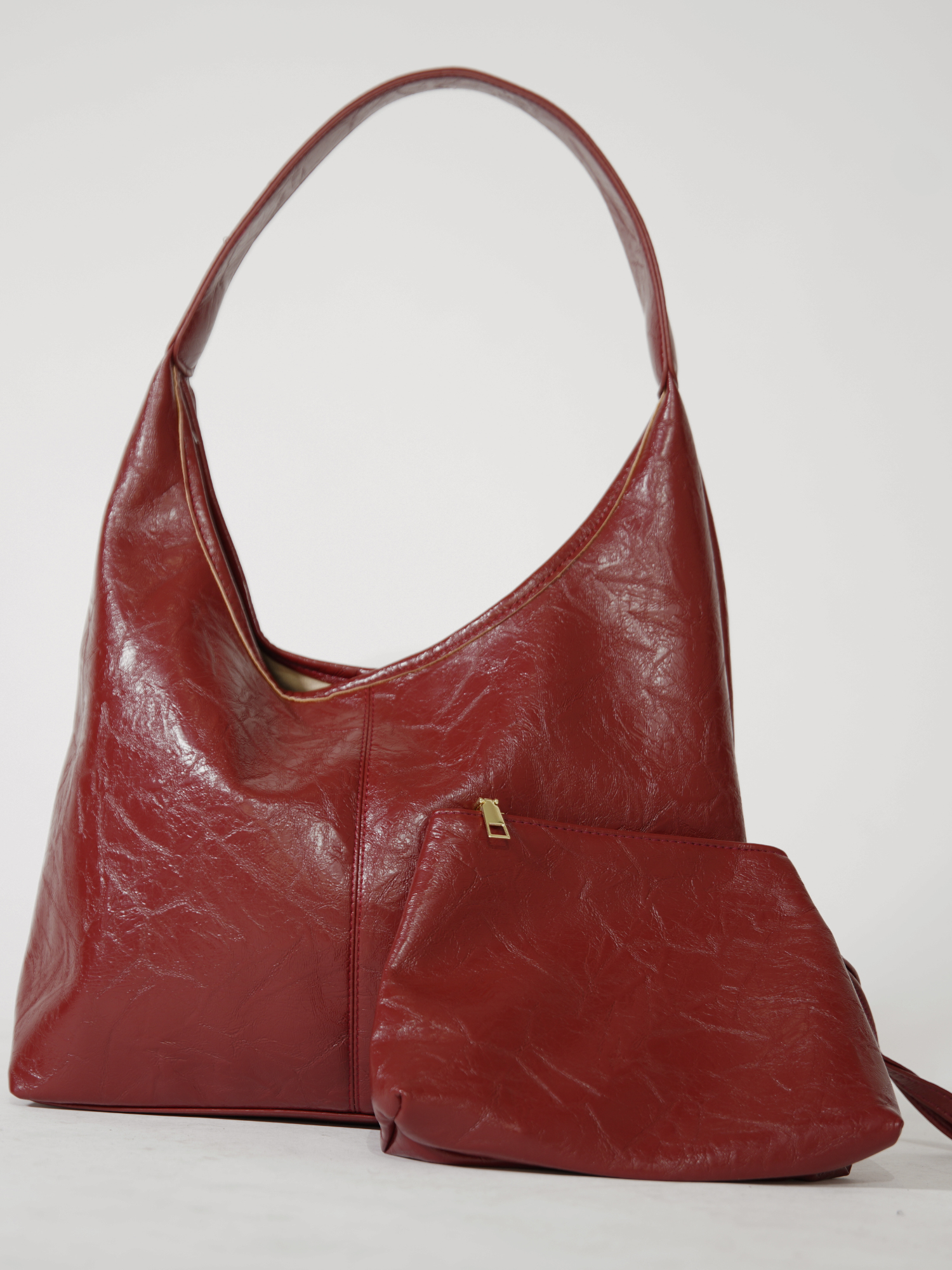 Vintage-inspirierte, abgenutzte Ledertasche