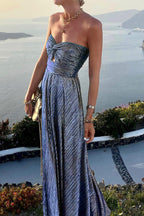 Schulterfreies Damen-Maxikleid