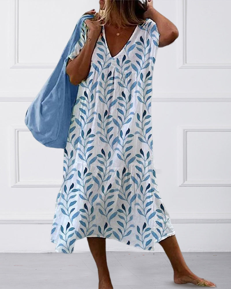 Stilvolles Midi-Kleid mit Blumenmuster