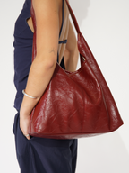 Vintage-inspirierte, abgenutzte Ledertasche