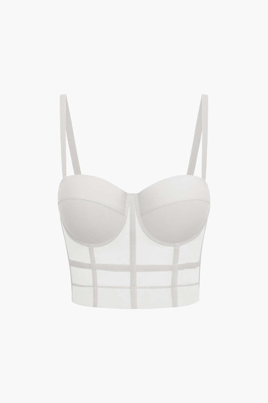 Mesh-Bustier-Top mit passendem Unterwäscheset