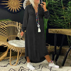 Unifarbenes Denim-Kleid für Frauen