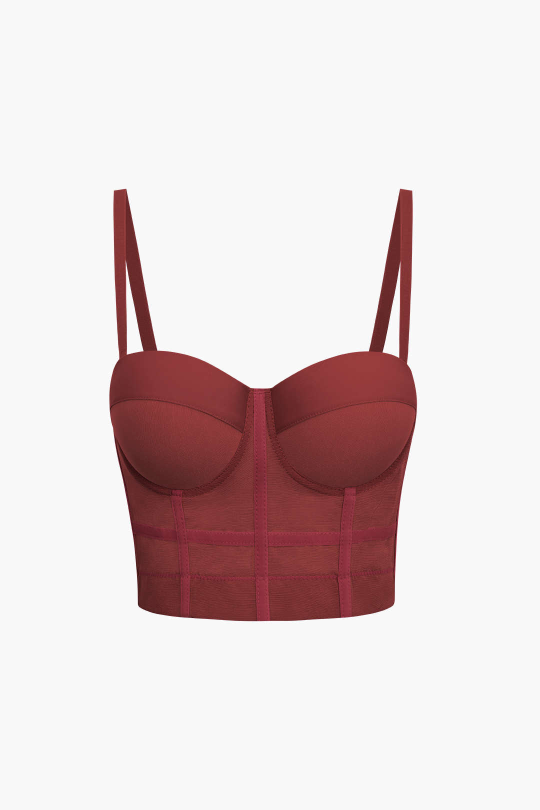 Mesh-Bustier-Top mit passendem Unterwäscheset