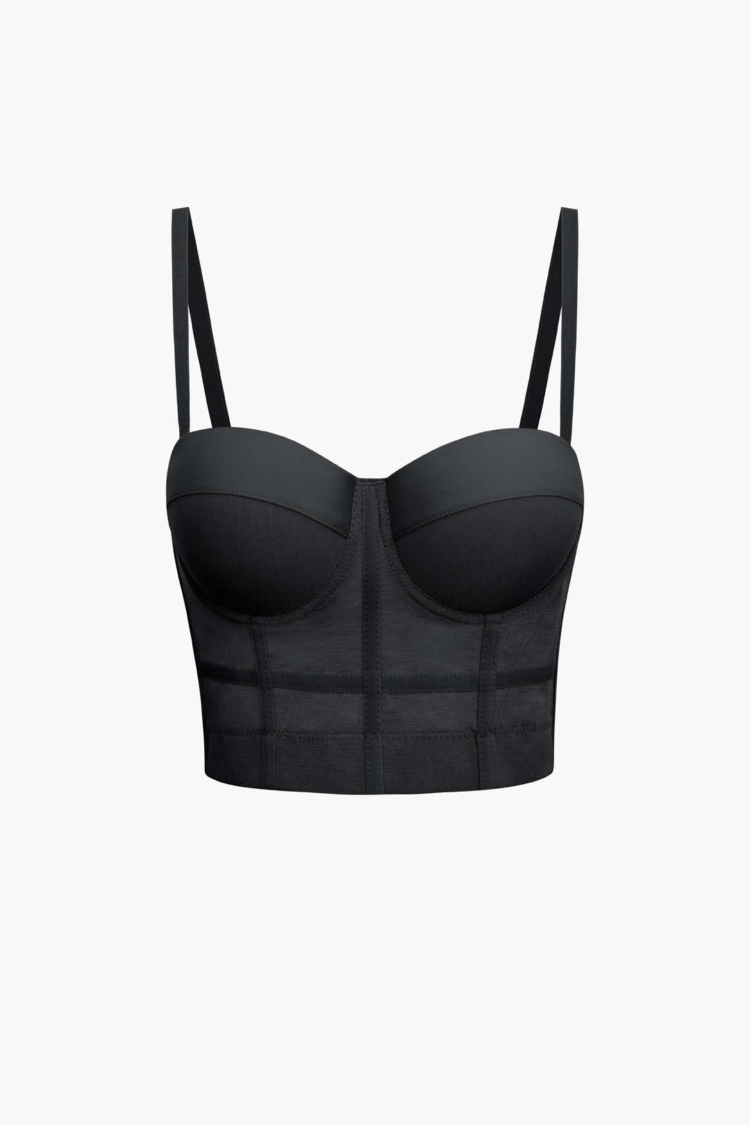 Mesh-Bustier-Top mit passendem Unterwäscheset
