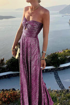 Schulterfreies Damen-Maxikleid