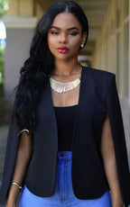 Meike Cape-Inspired Blazer