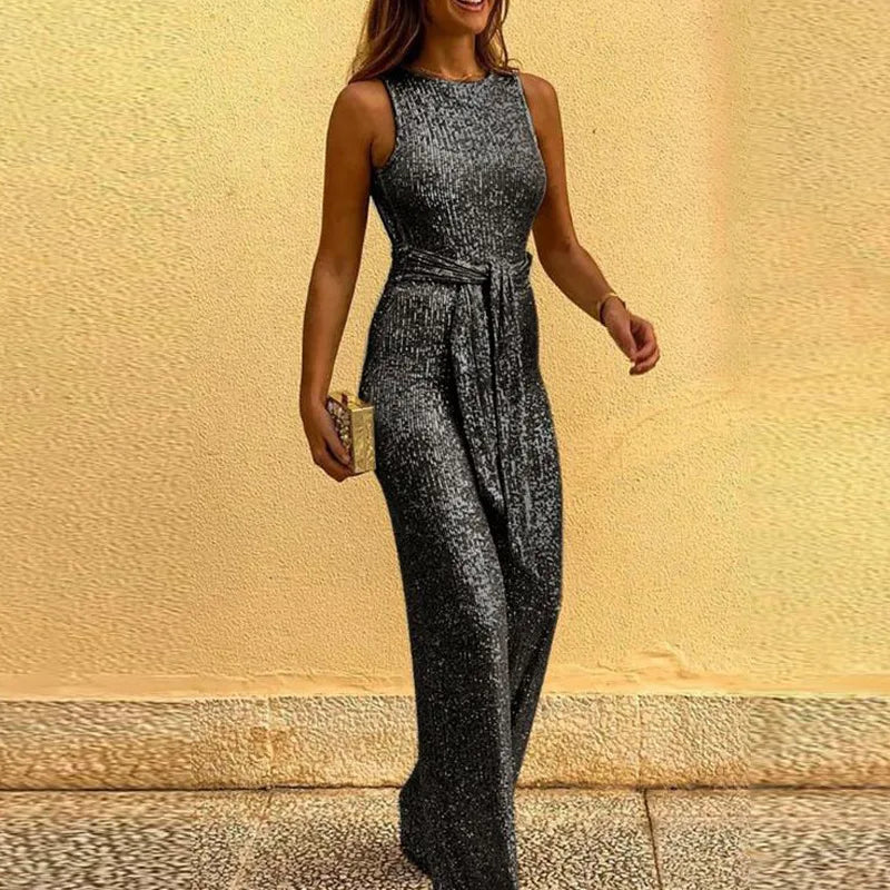 Eleganter Pailletten-Jumpsuit