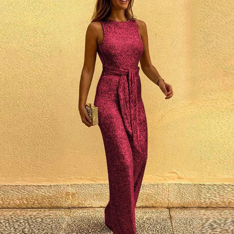 Eleganter Pailletten-Jumpsuit