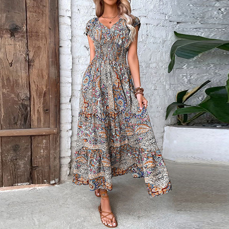 Vintage-inspiriertes Bohemian Maxikleid