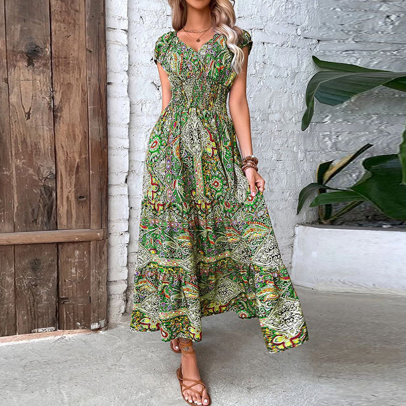 Vintage-inspiriertes Bohemian Maxikleid