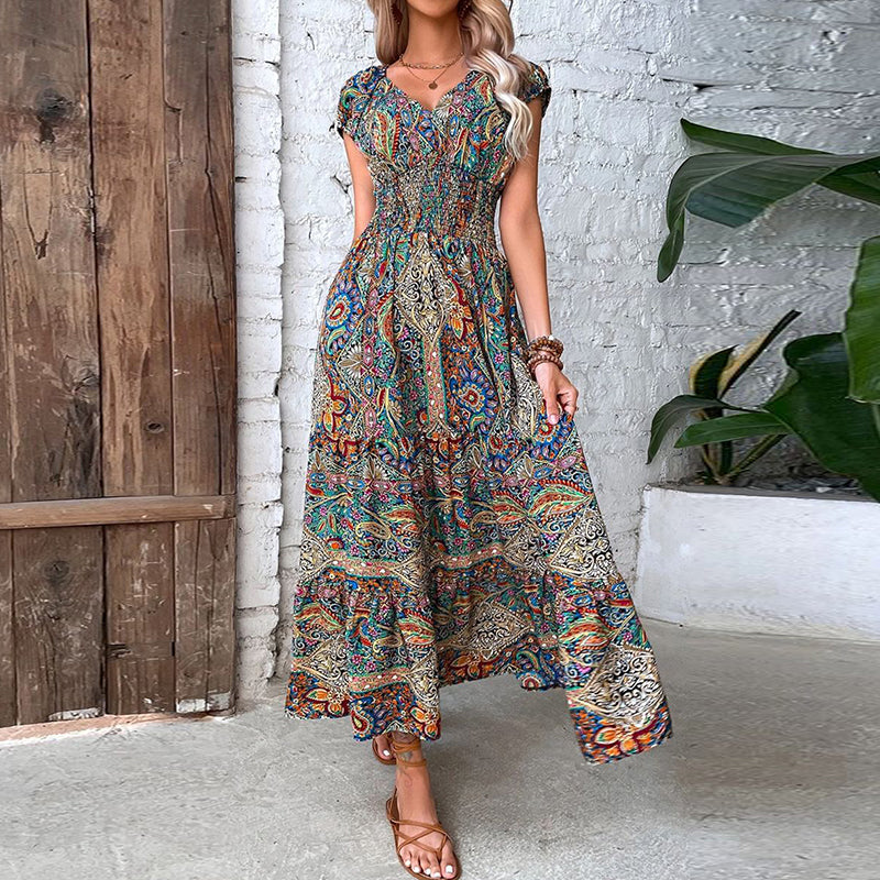 Vintage-inspiriertes Bohemian Maxikleid