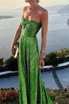 Schulterfreies Damen-Maxikleid